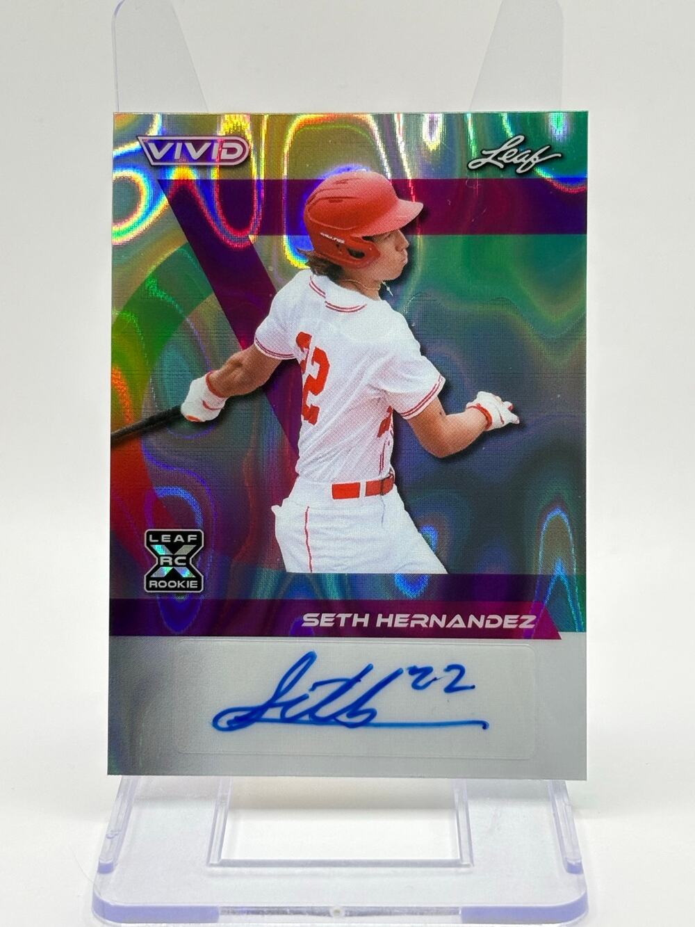 2024 Leaf Vivid Seth Hernandez Rookie Lava Auto 1/9 SP Pittsburgh Pirates RC